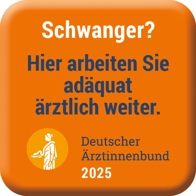 Ein oranges Siegel mit der Aufschrift 